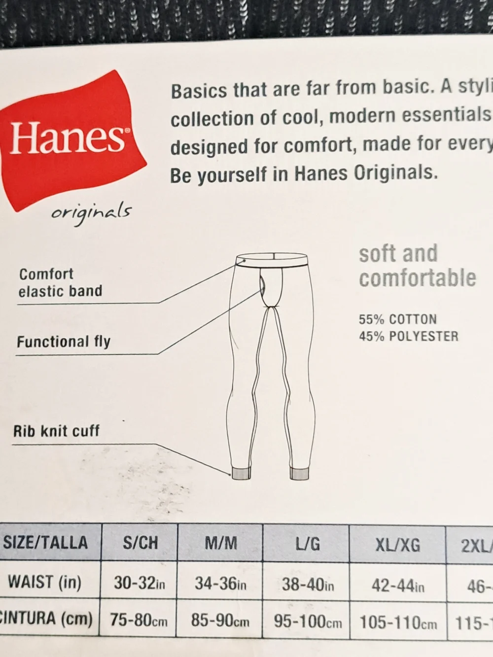 Hanes Original Men's Tagless Thermal Pant - Black 2XL/2XG